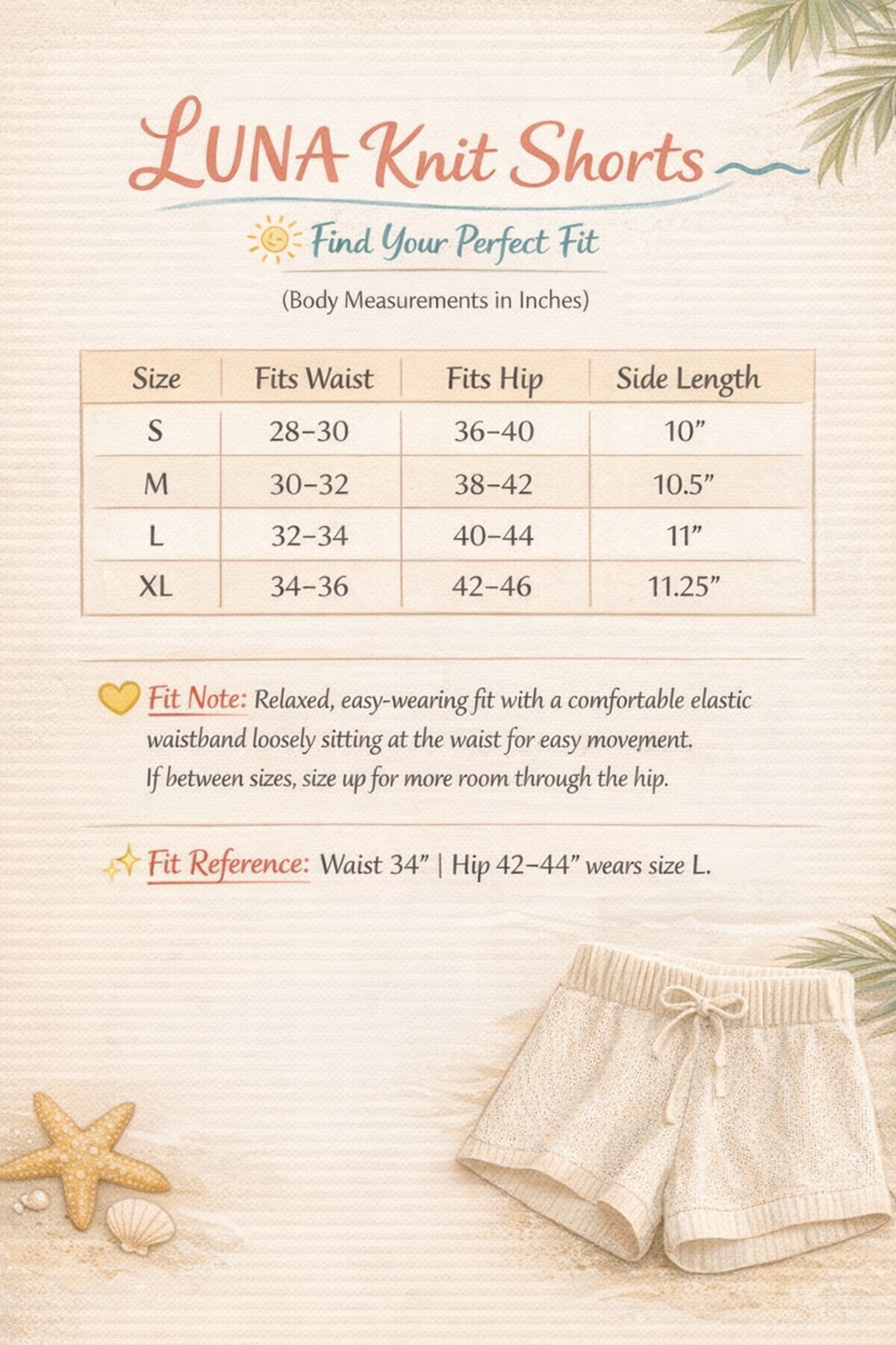 Luna Knit Shorts - Beige