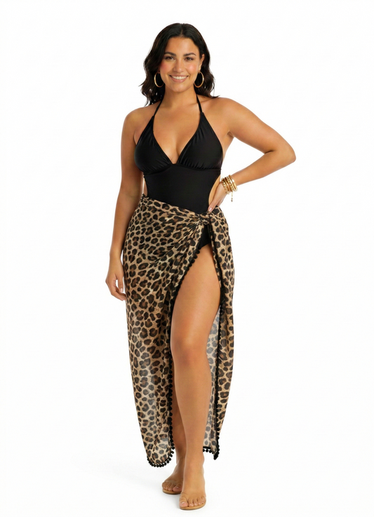 Wild Muse Leopard Sarong