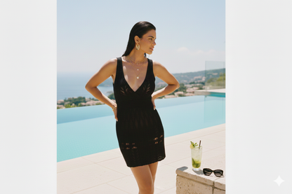 Luna Knit Dress - Black